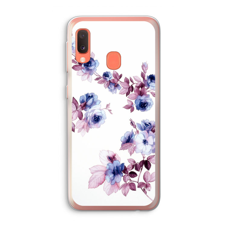 Waterverf bloemen: Samsung Galaxy A20e Transparant Hoesje