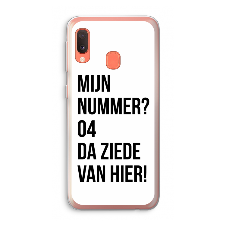 Da ziede van hier: Samsung Galaxy A20e Transparant Hoesje