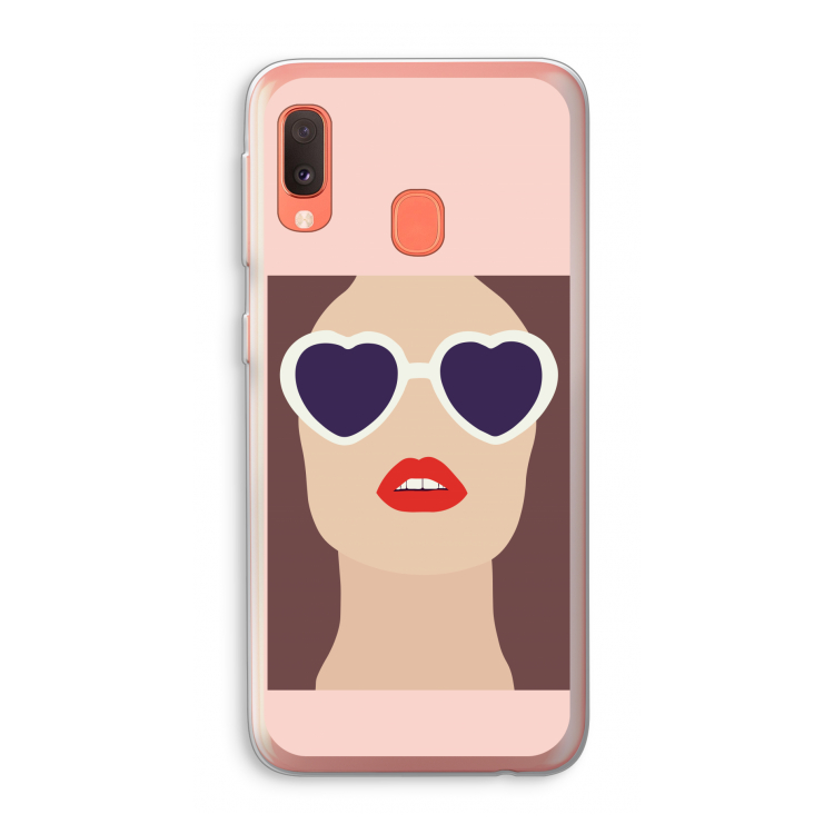 Red lips: Samsung Galaxy A20e Transparant Hoesje
