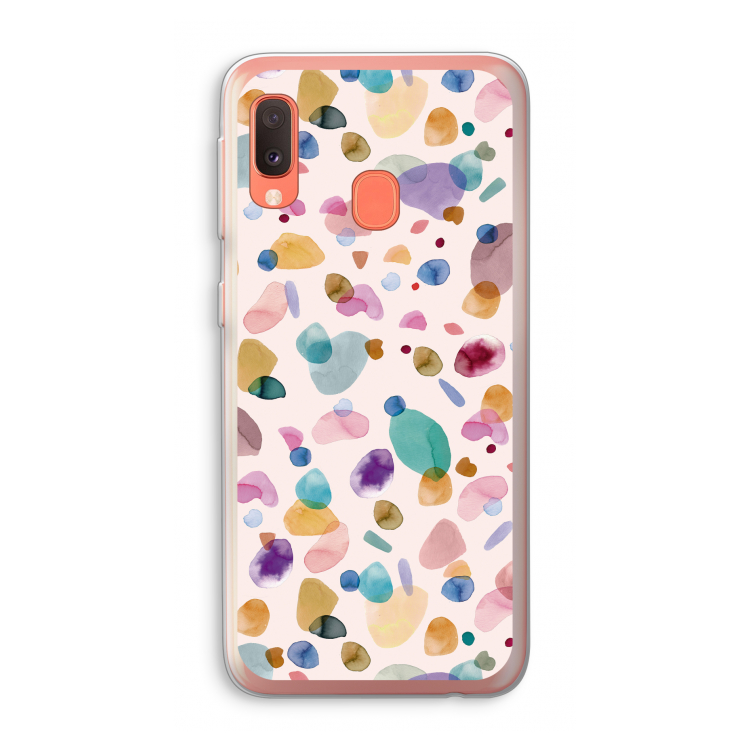 Terrazzo Memphis Pink: Samsung Galaxy A20e Transparant Hoesje