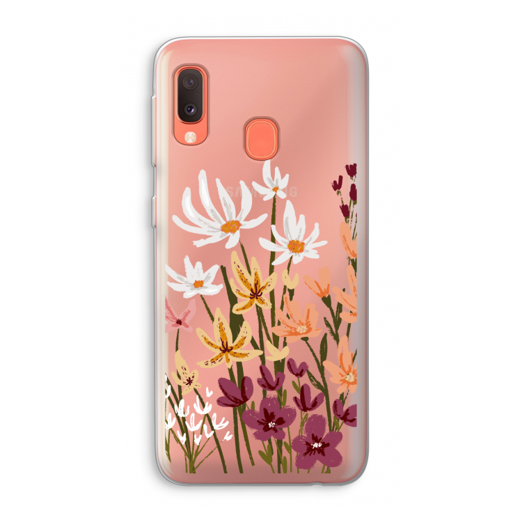 Painted wildflowers: Samsung Galaxy A20e Transparant Hoesje