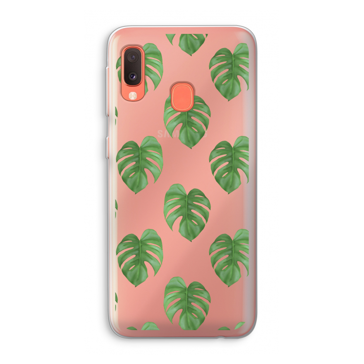 Monstera leaves: Samsung Galaxy A20e Transparant Hoesje
