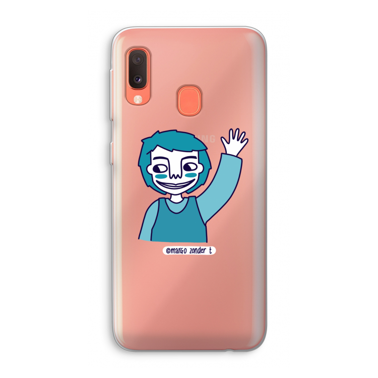 Zwaai: Samsung Galaxy A20e Transparant Hoesje
