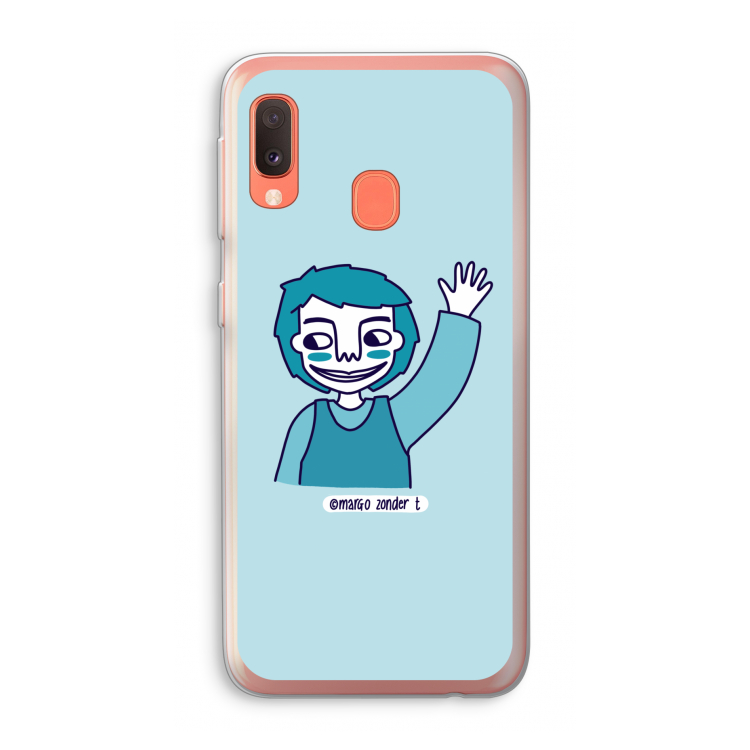 Zwaai: Samsung Galaxy A20e Transparant Hoesje