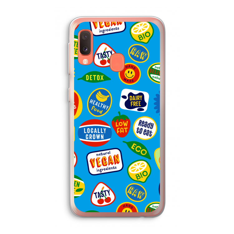 Fruitsticker: Samsung Galaxy A20e Transparant Hoesje