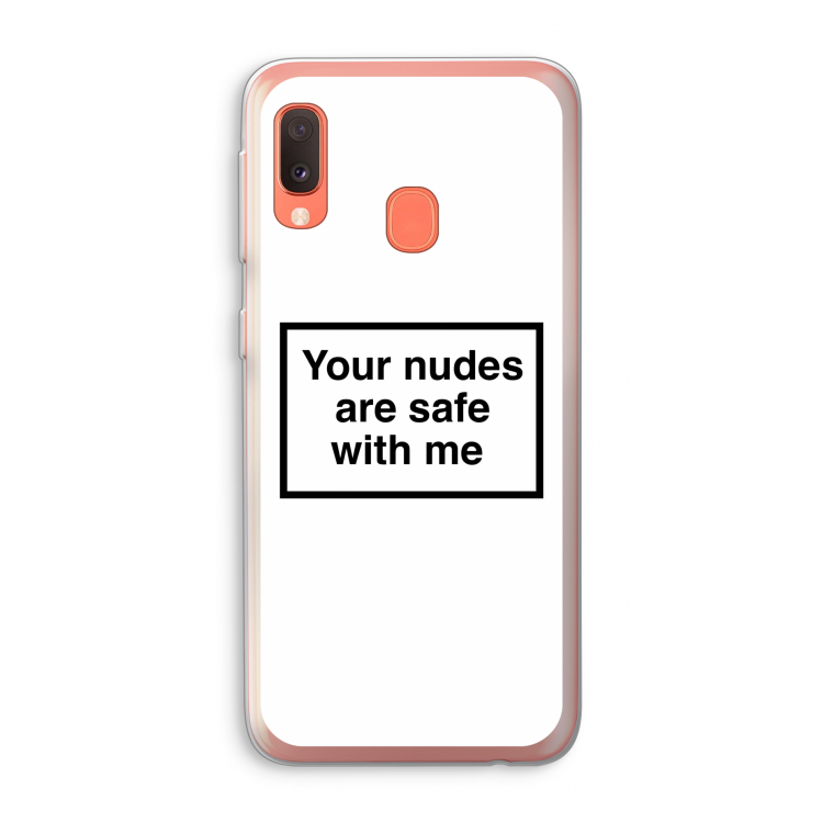 Safe with me: Samsung Galaxy A20e Transparant Hoesje