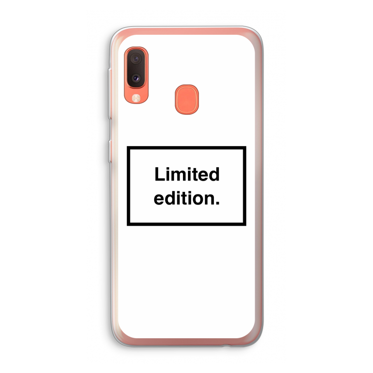Limited edition: Samsung Galaxy A20e Transparant Hoesje