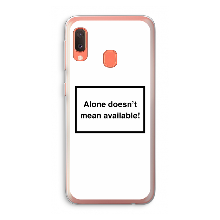 Alone: Samsung Galaxy A20e Transparant Hoesje