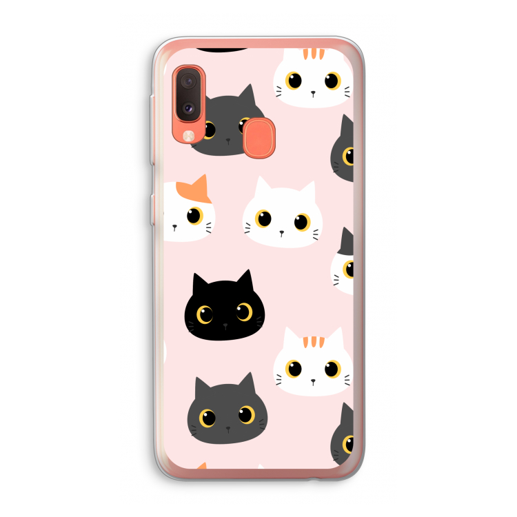 Katten: Samsung Galaxy A20e Transparant Hoesje