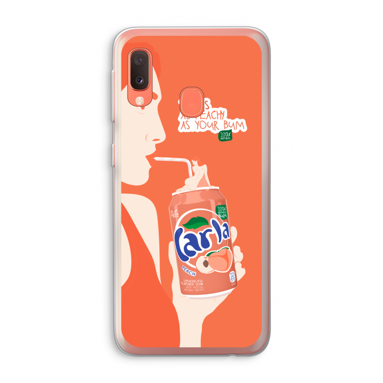 Peach please!: Samsung Galaxy A20e Transparant Hoesje