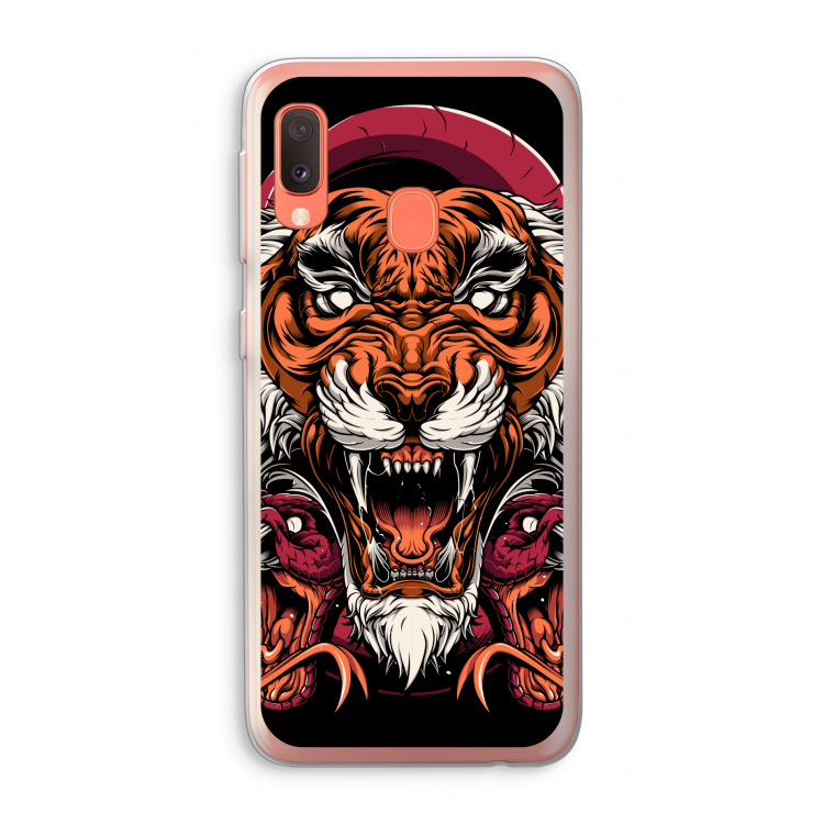 Tiger and Rattlesnakes: Samsung Galaxy A20e Transparant Hoesje