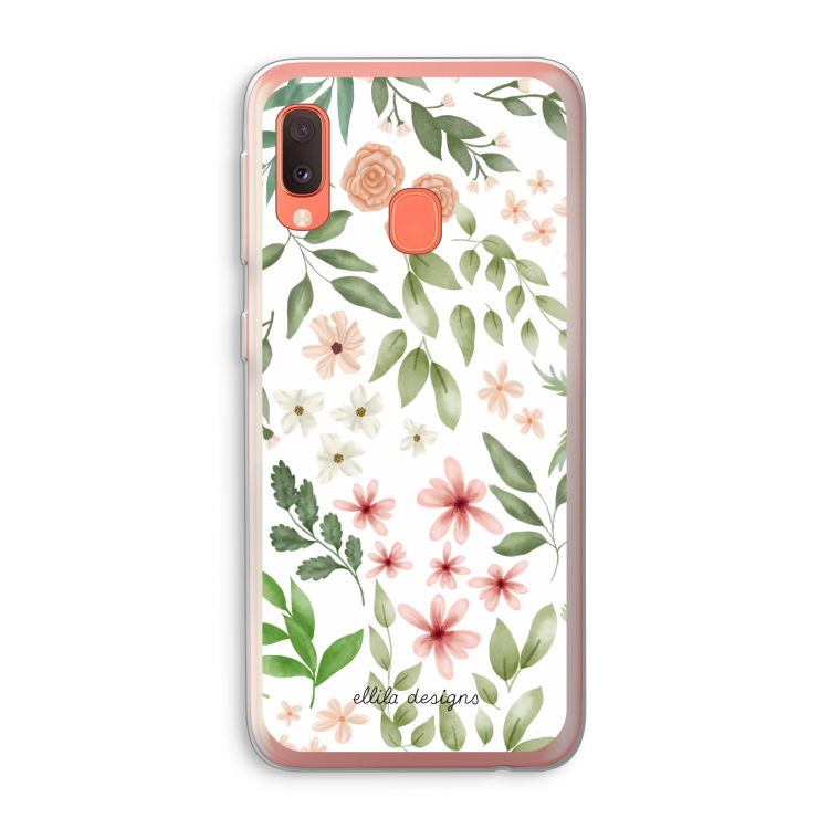 Botanical sweet flower heaven: Samsung Galaxy A20e Transparant Hoesje
