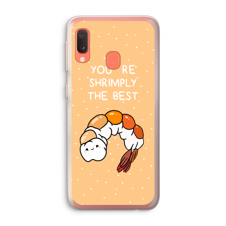 You're Shrimply The Best: Samsung Galaxy A20e Transparant Hoesje