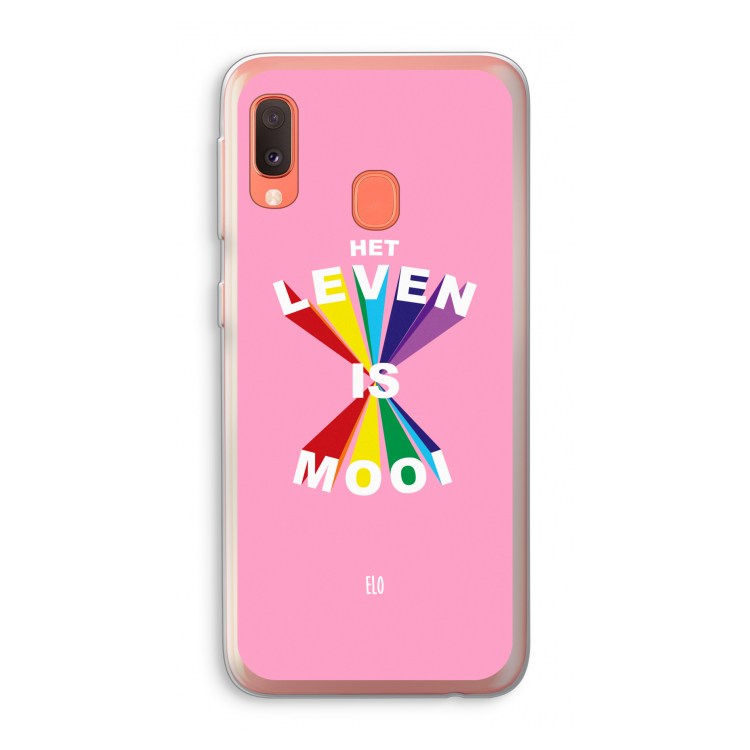 Het Leven Is Mooi: Samsung Galaxy A20e Transparant Hoesje