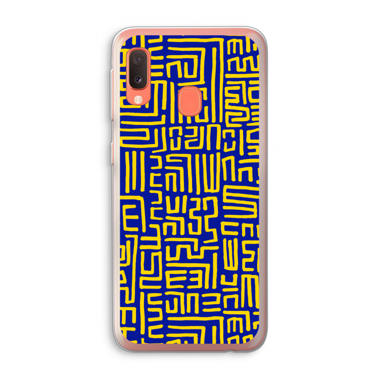 Majorelle Blue Print: Samsung Galaxy A20e Transparant Hoesje