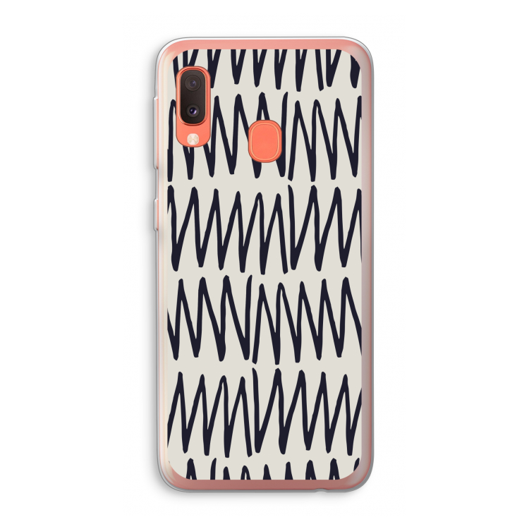 Marrakech Zigzag: Samsung Galaxy A20e Transparant Hoesje