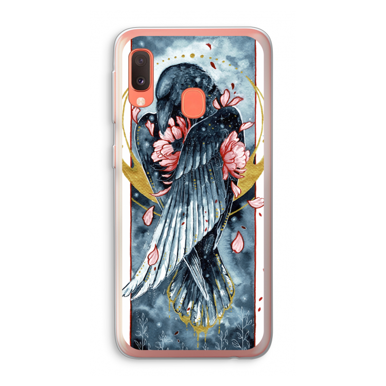 Golden Raven: Samsung Galaxy A20e Transparant Hoesje