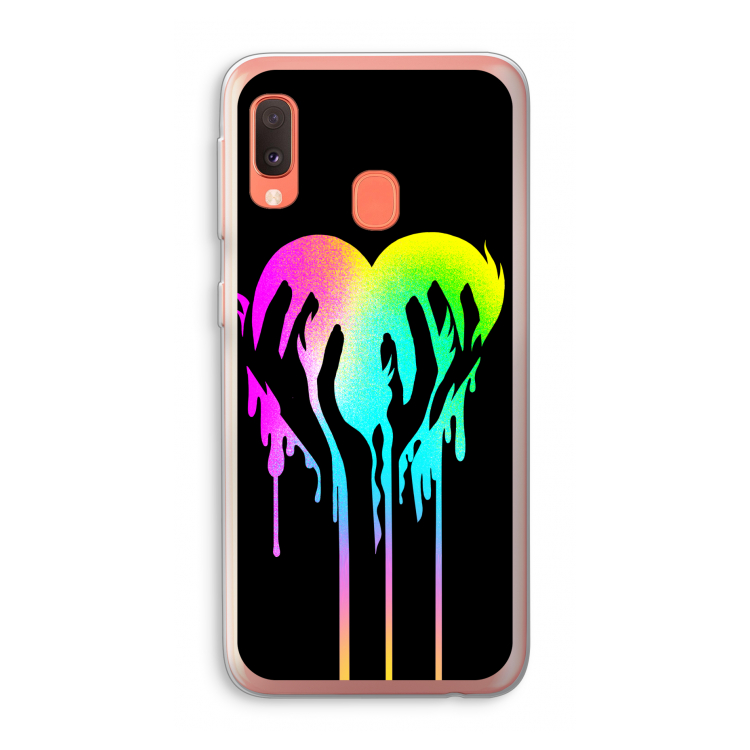 Hold My Heart: Samsung Galaxy A20e Transparant Hoesje