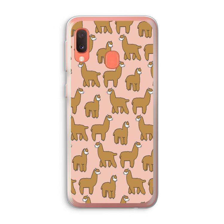 Alpacas: Samsung Galaxy A20e Transparant Hoesje