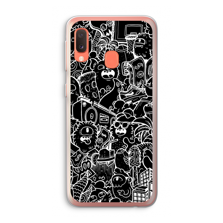 Vexx Black City : Samsung Galaxy A20e Transparant Hoesje