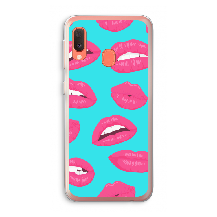 Bite my lip: Samsung Galaxy A20e Transparant Hoesje