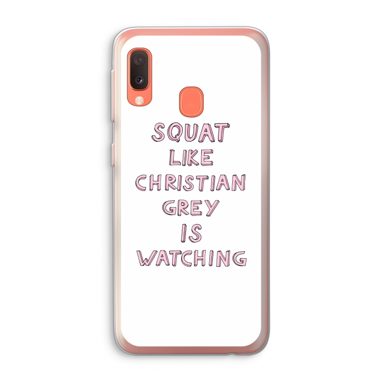 Christian Grey: Samsung Galaxy A20e Transparant Hoesje