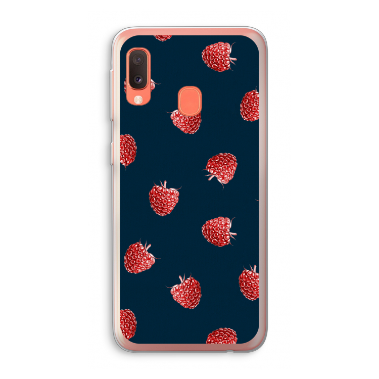 Framboosjes: Samsung Galaxy A20e Transparant Hoesje