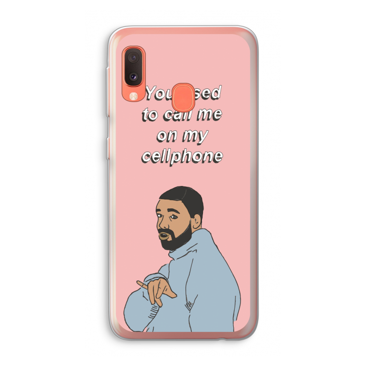 Hotline bling: Samsung Galaxy A20e Transparant Hoesje