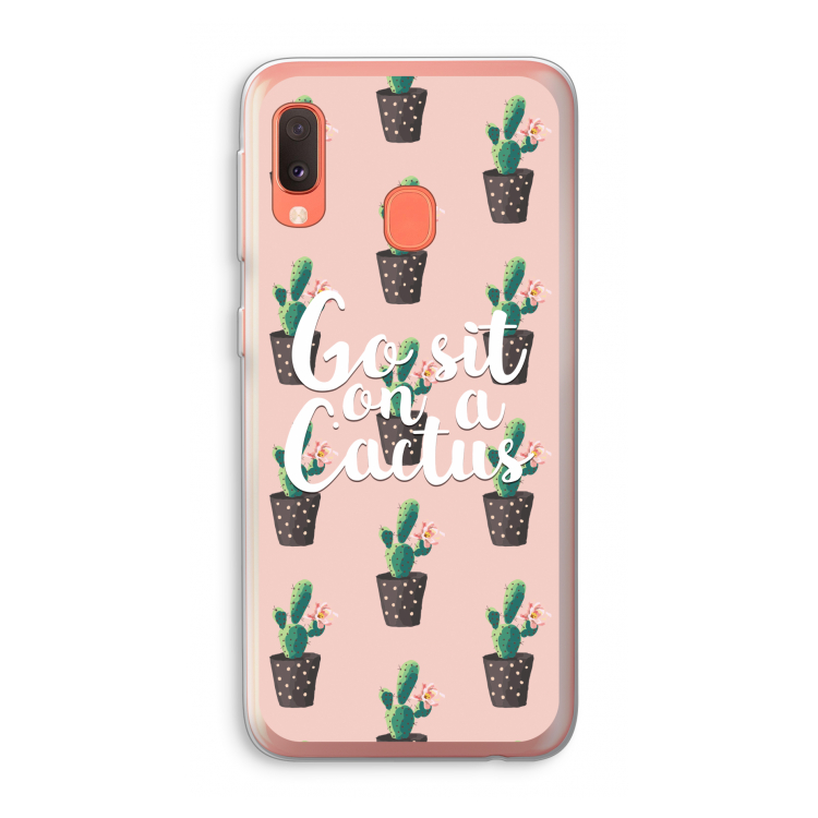 Cactus quote: Samsung Galaxy A20e Transparant Hoesje