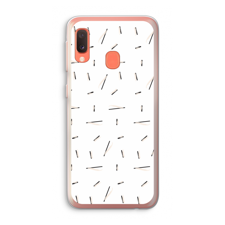Hipster stripes: Samsung Galaxy A20e Transparant Hoesje