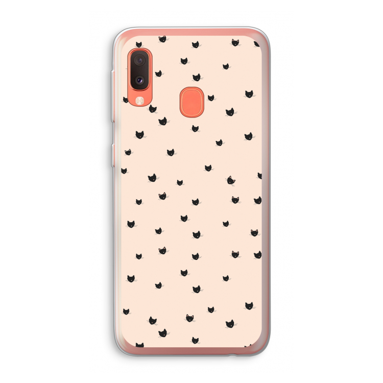 Kleine kattenkopjes: Samsung Galaxy A20e Transparant Hoesje