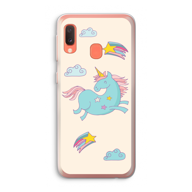 Vliegende eenhoorn: Samsung Galaxy A20e Transparant Hoesje
