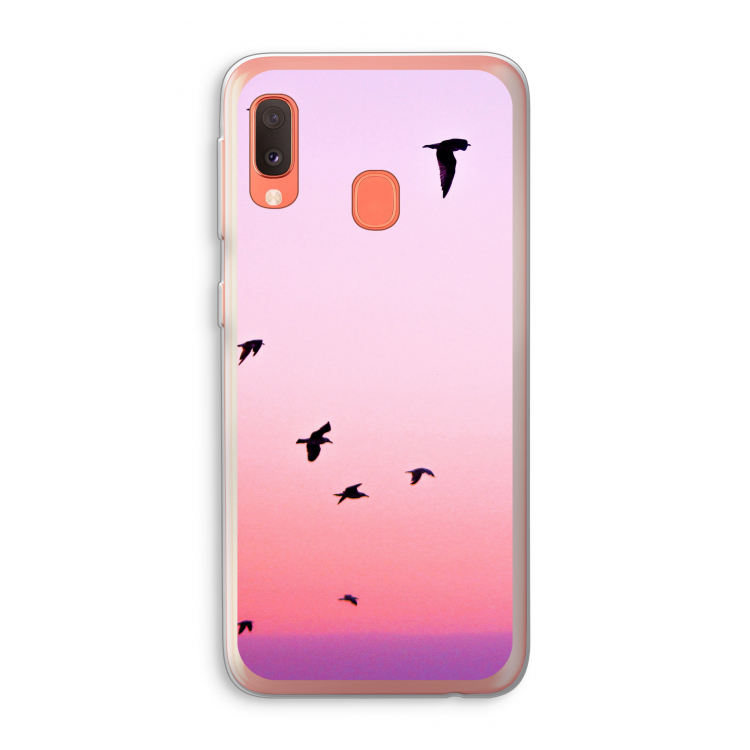 Fly away: Samsung Galaxy A20e Transparant Hoesje