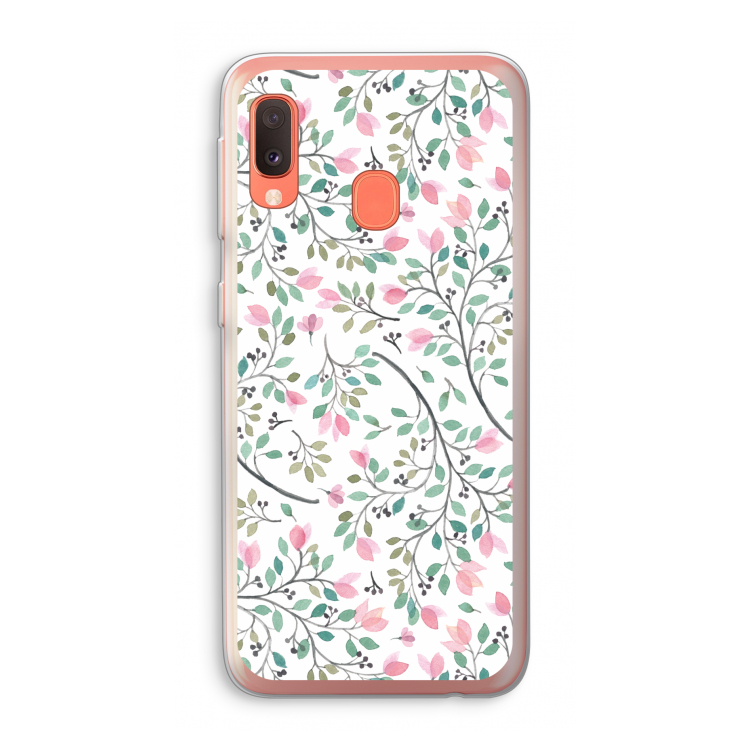 Sierlijke bloemen: Samsung Galaxy A20e Transparant Hoesje