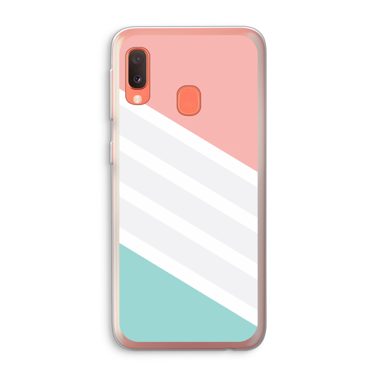 Strepen pastel: Samsung Galaxy A20e Transparant Hoesje