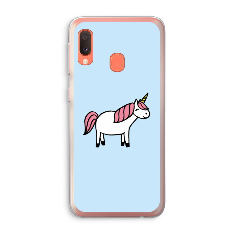 Eenhoorn: Samsung Galaxy A20e Transparant Hoesje