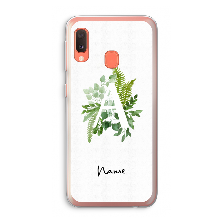 Green Brush: Samsung Galaxy A20e Transparant Hoesje