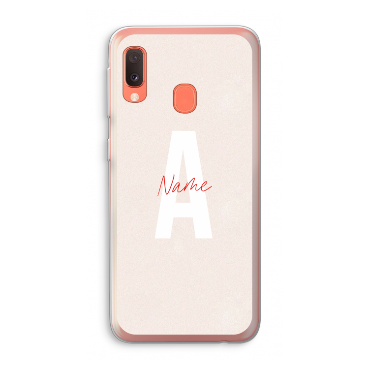 Strawberry Milkshake: Samsung Galaxy A20e Transparant Hoesje