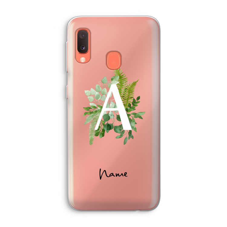 Green Brush: Samsung Galaxy A20e Transparant Hoesje