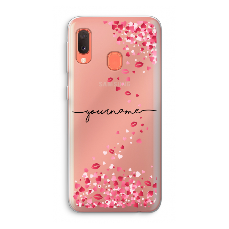 Hartjes en kusjes: Samsung Galaxy A20e Transparant Hoesje