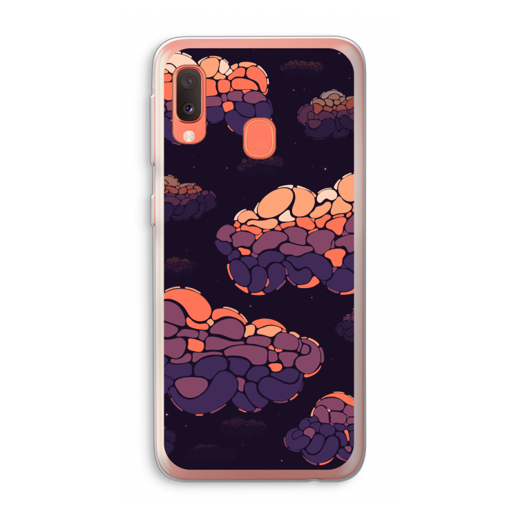 Patroon Wolken: Samsung Galaxy A20e Transparant Hoesje