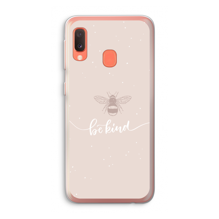 Be(e) kind: Samsung Galaxy A20e Transparant Hoesje