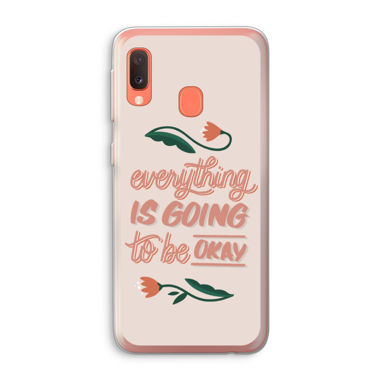 Optimistic flower girl: Samsung Galaxy A20e Transparant Hoesje