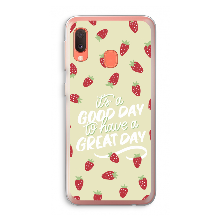 Don't forget to have a great day: Samsung Galaxy A20e Transparant Hoesje