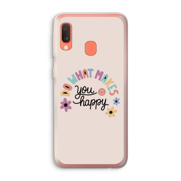 Happy days: Samsung Galaxy A20e Transparant Hoesje