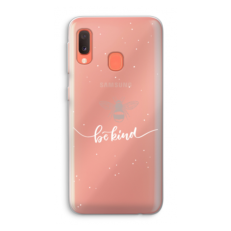 Be(e) kind: Samsung Galaxy A20e Transparant Hoesje