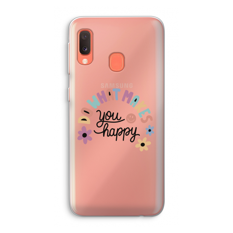 Happy days: Samsung Galaxy A20e Transparant Hoesje