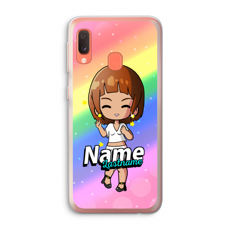 Chibi Maker vrouw: Samsung Galaxy A20e Transparant Hoesje