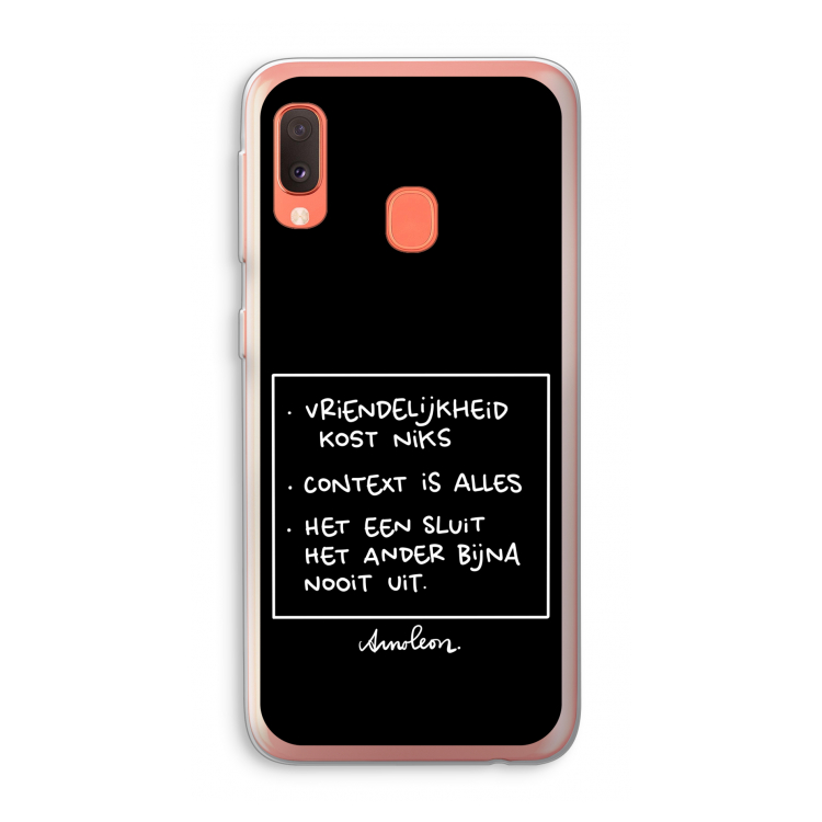 Mijn Motto's: Samsung Galaxy A20e Transparant Hoesje