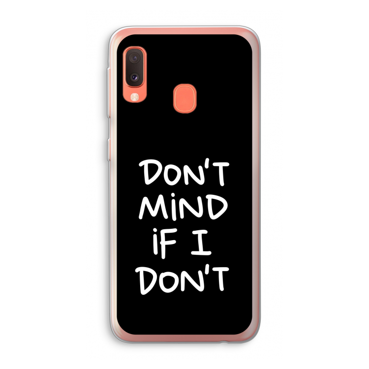 Don't Mind: Samsung Galaxy A20e Transparant Hoesje